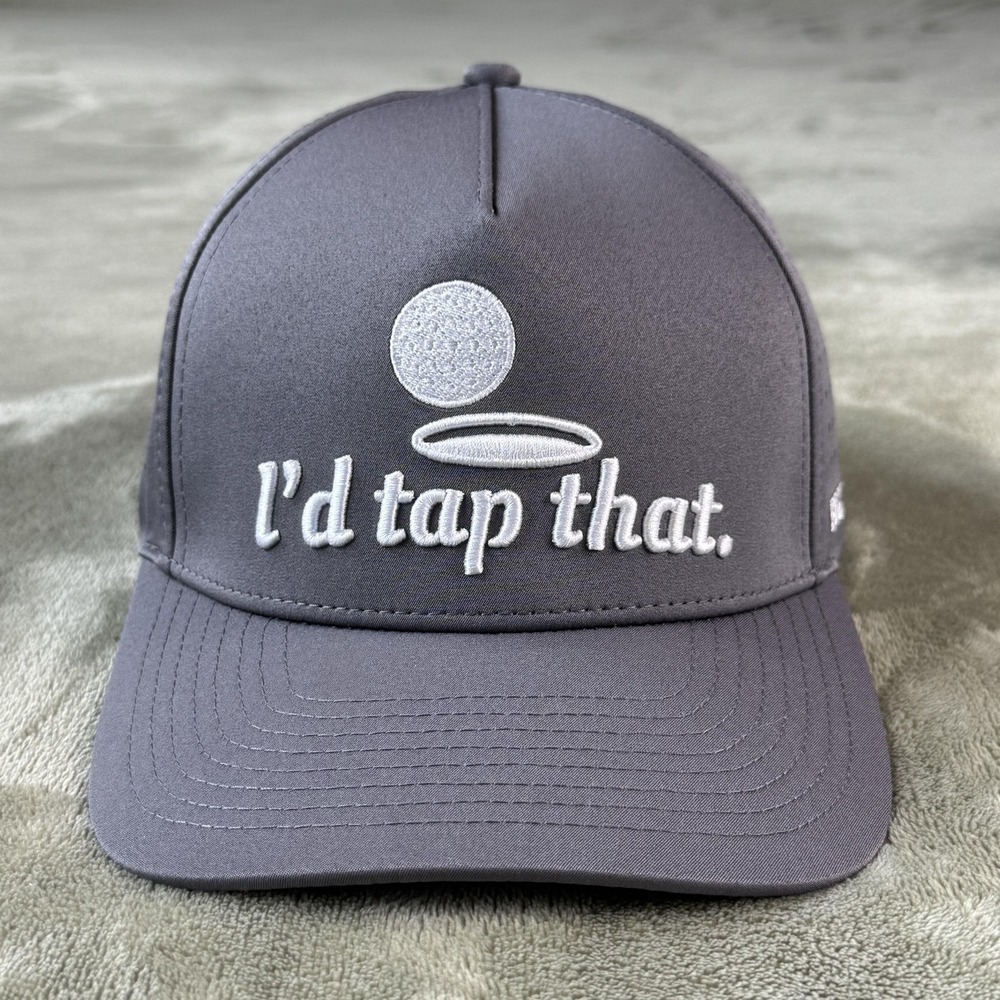 BogeyBros Hat Cap Snap Back Mens One Size Gray I'd Tap That Bump Cap Golf